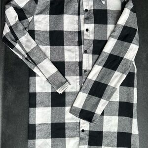 Black and White Checkered Men's Shirt